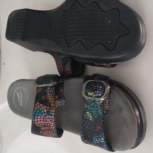 Dansko sandals. Multi colored
